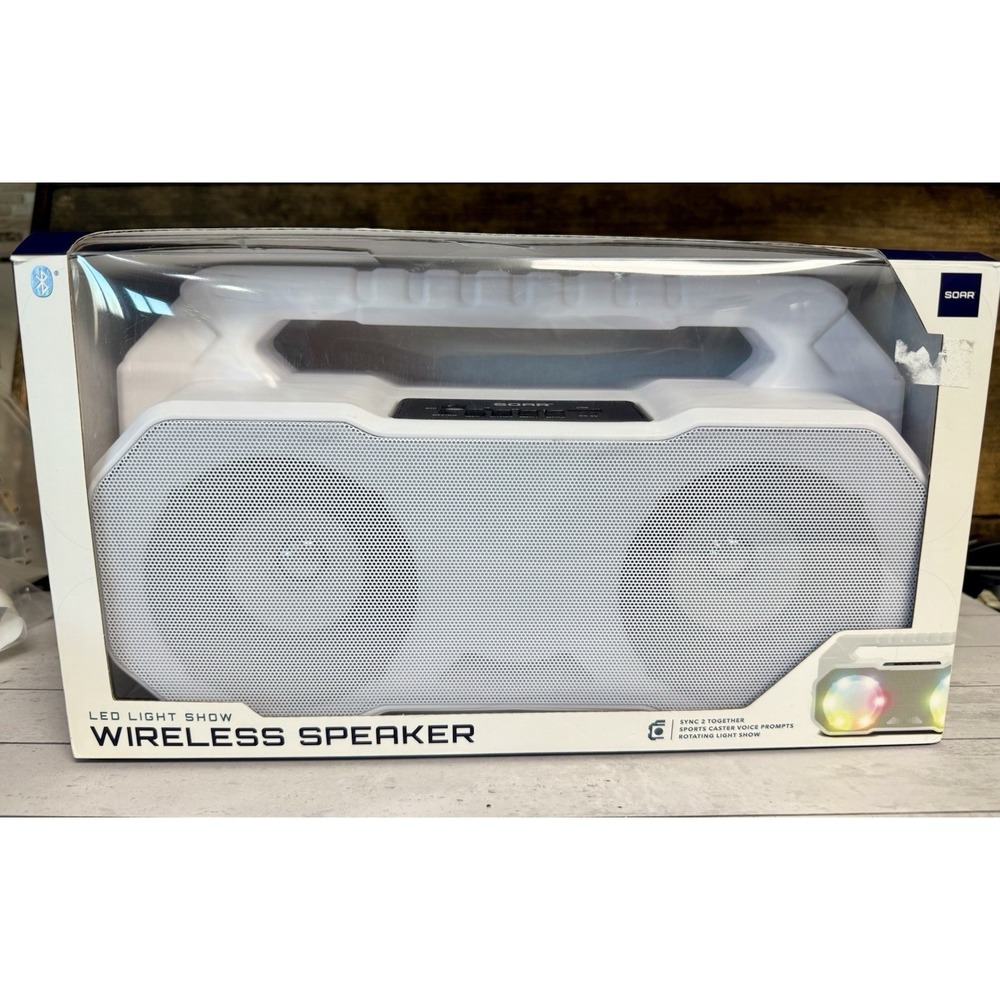 Soar LED Light Show Shock Box Wireless Speaker NIB